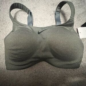 Nike Olive Gray High-Impact Adjustable Sports Bra